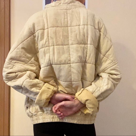 Yellow Quilted Quarter Zip Fleece - Picture 5 of 6